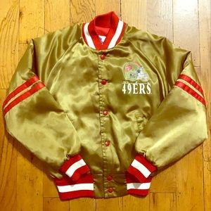 San Francisco 49ers Satin Jacket Gold Chalk Line